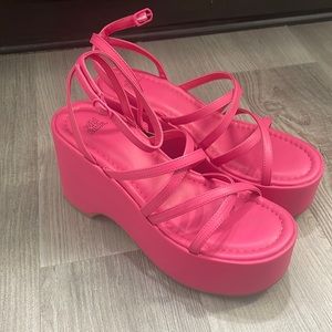 NWT Pink Platform Heels